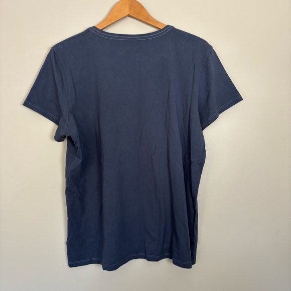 Life is good Daisy Flower Dog Crusher Tee-Women's Size XL-Blue-Short Sleeve-NWT - Picture 6 of 6